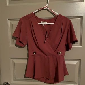 *NEW* Mauve blouse with buttons, size small